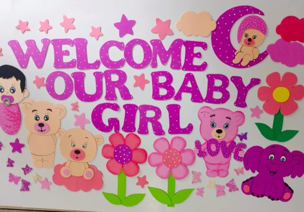Baby girl room decorations.